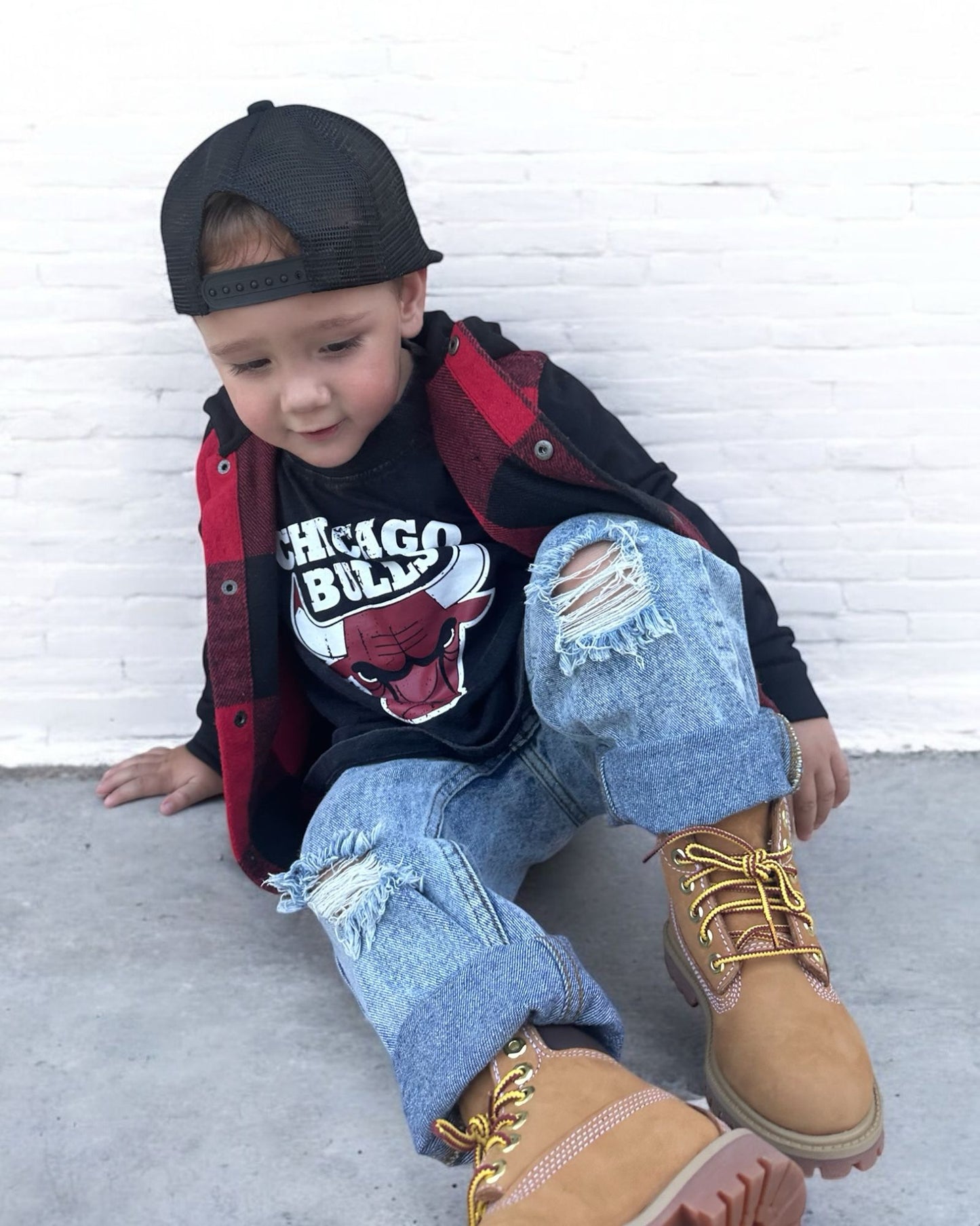 CHECKERED JACKET - RED (runs small-size up)