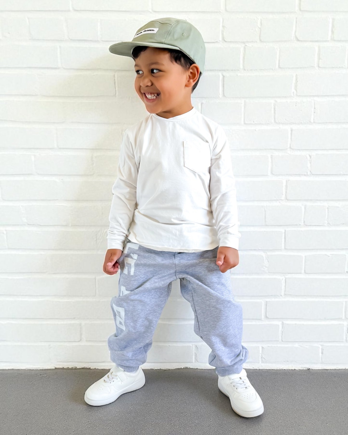 Long Sleeve Tee + Track Pant Set - Grey