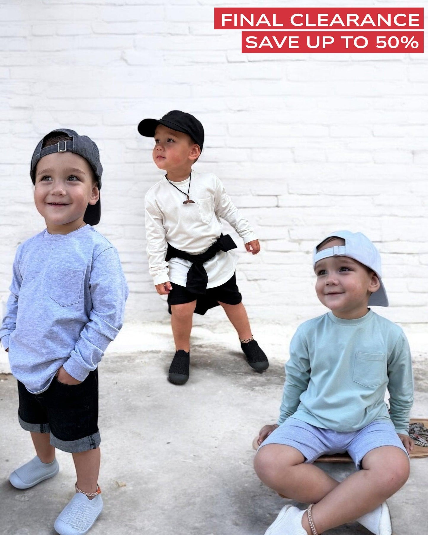 LONG SLEEVE T-SHIRT - 3 PACK - LIGHT SAGE, WHITE + GREY