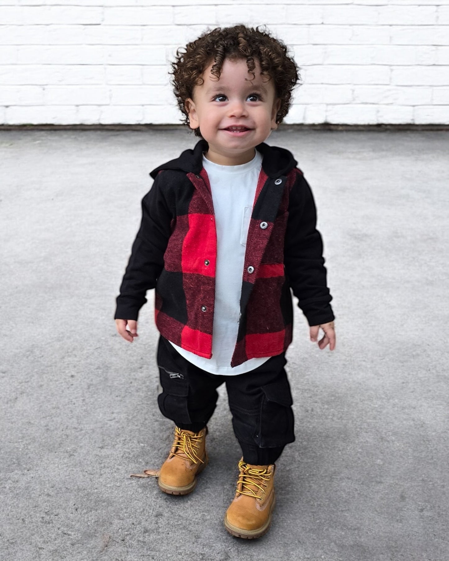 CHECKERED JACKET - RED (runs small-size up)