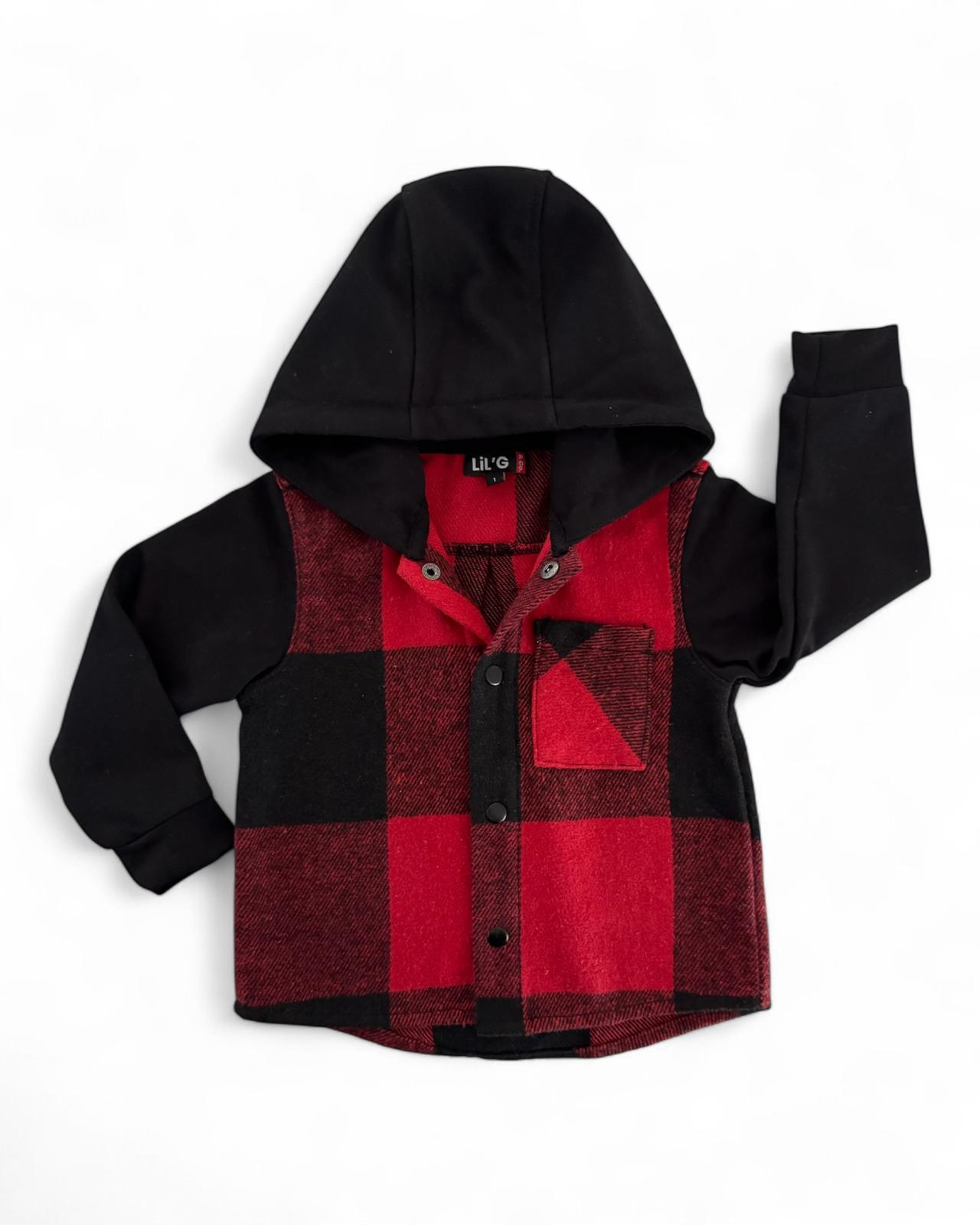CHECKERED JACKET - RED (runs small-size up)