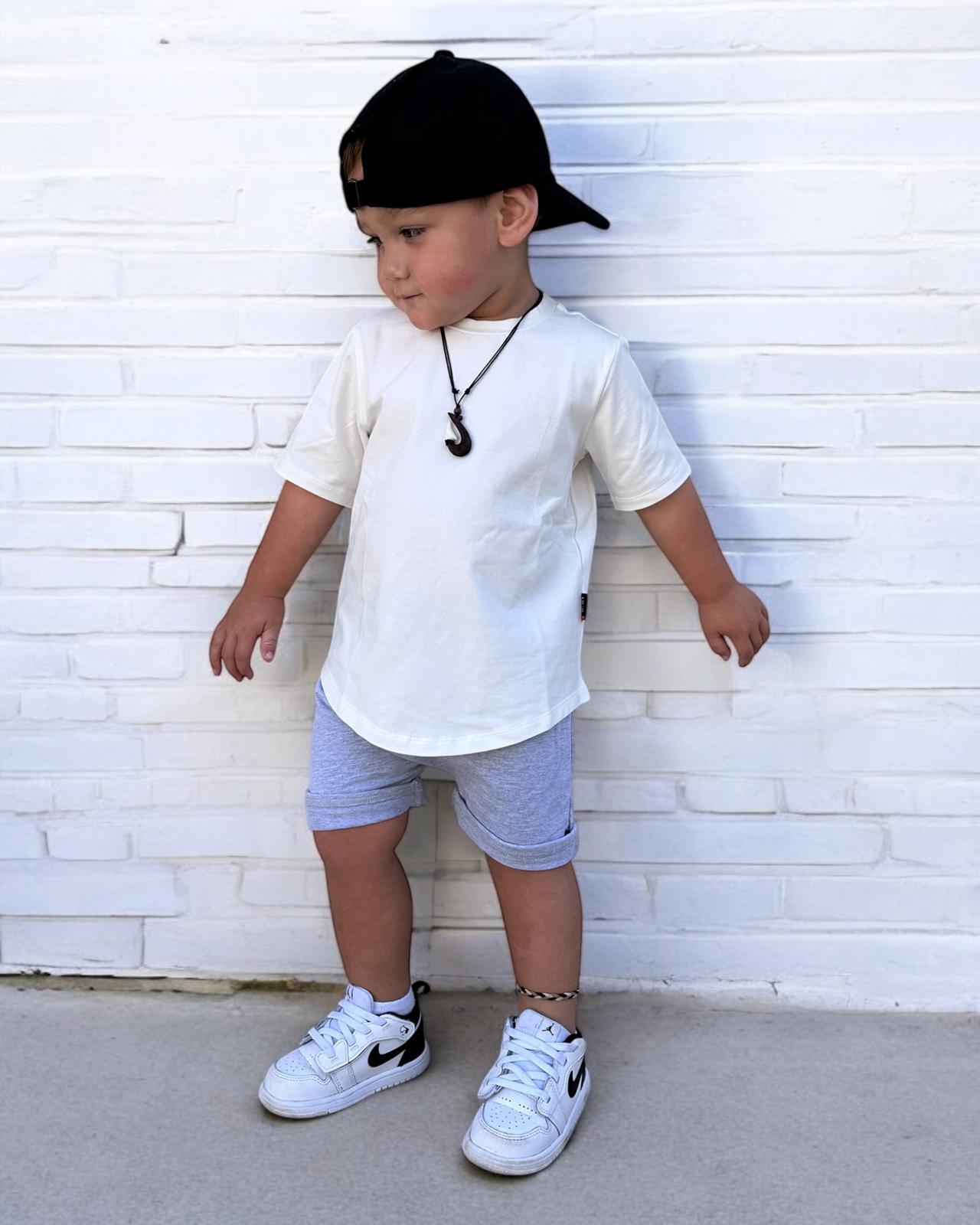 SHORT SLEEVE T-SHIRT - 3 PACK - LIGHT SAGE, WHITE + GREY