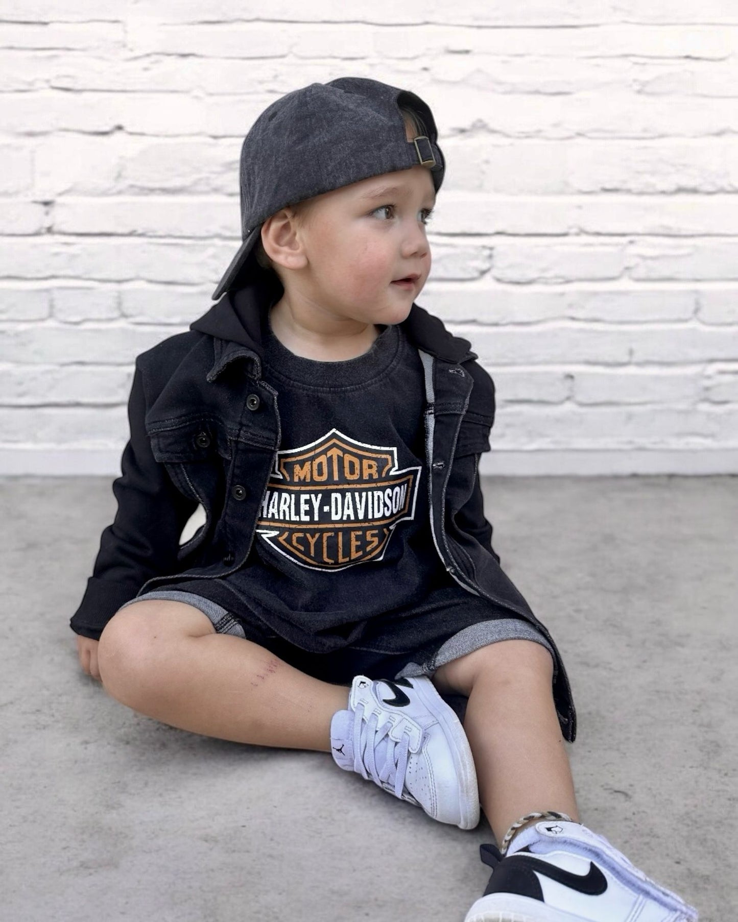 STRETCH DENIM JACKET - BLACK