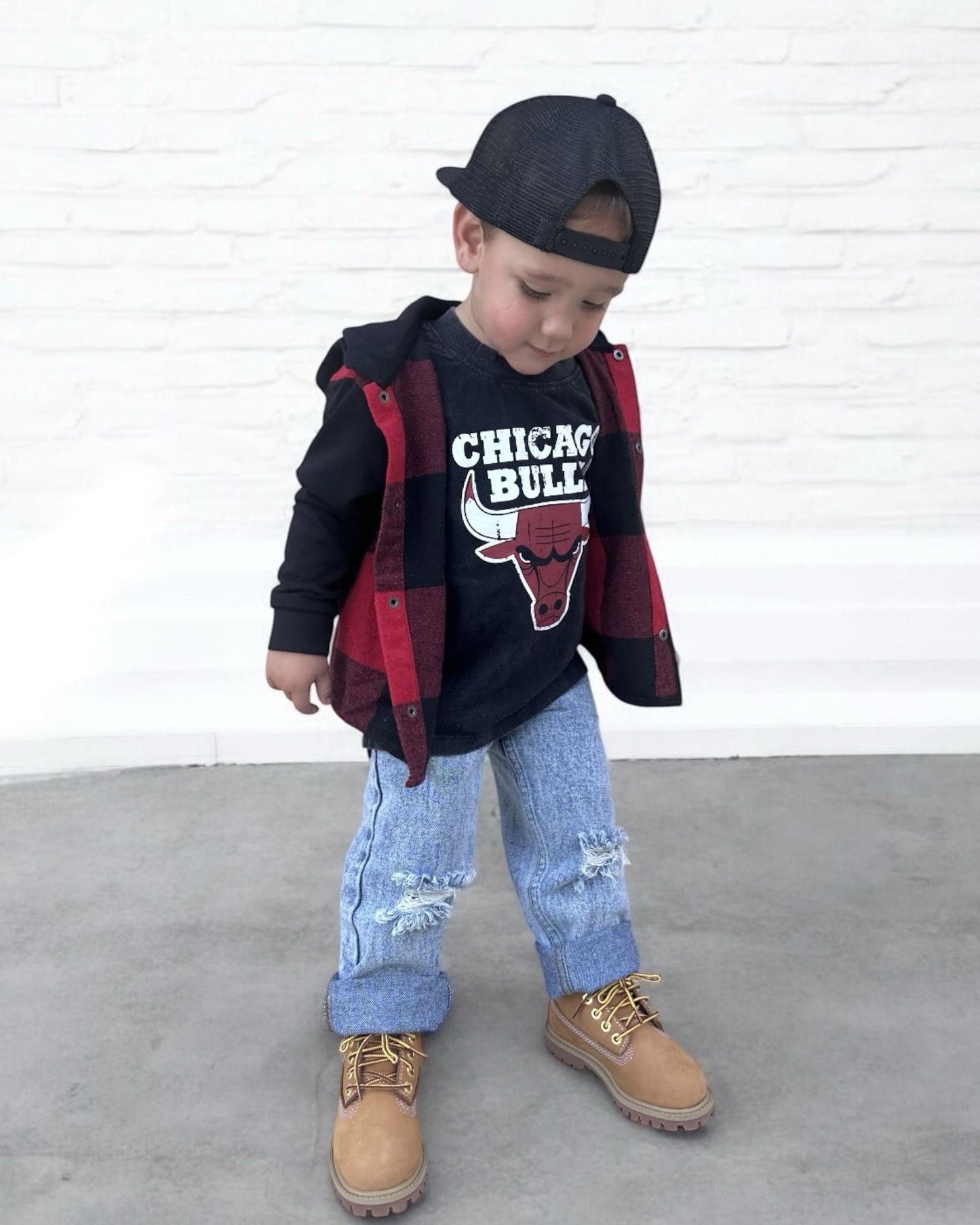 CHECKERED JACKET - RED (runs small-size up)