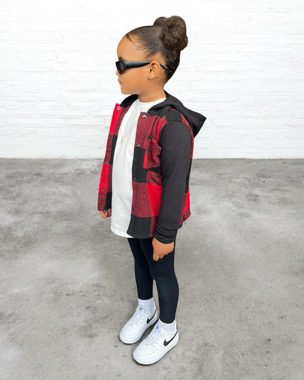 CHECKERED JACKET - RED (runs small-size up)