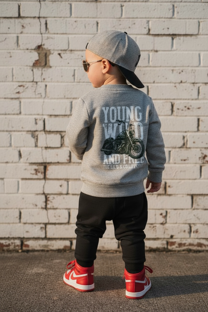 BORN TO RIDE - GREY JUMPER