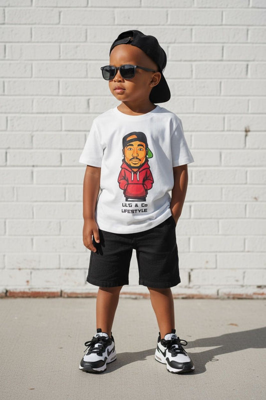 ALL EYEZ ON MY TEE - SHORT SLEEVE T-SHIRT - WHITE