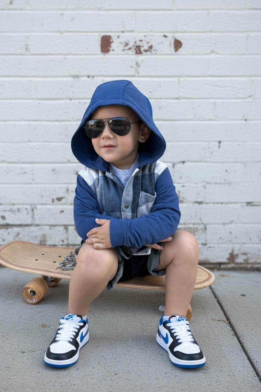 CHECKERED JACKET - BLUE  (runs small-size up)