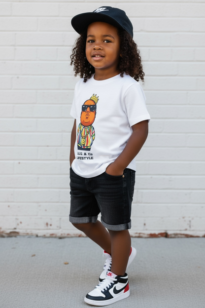 BIG POPPA SET - SHORT SLEEVE T-SHIRT + DENIM SHORTS