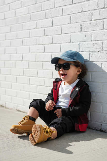 CHECKERED JACKET - RED (runs small-size up)