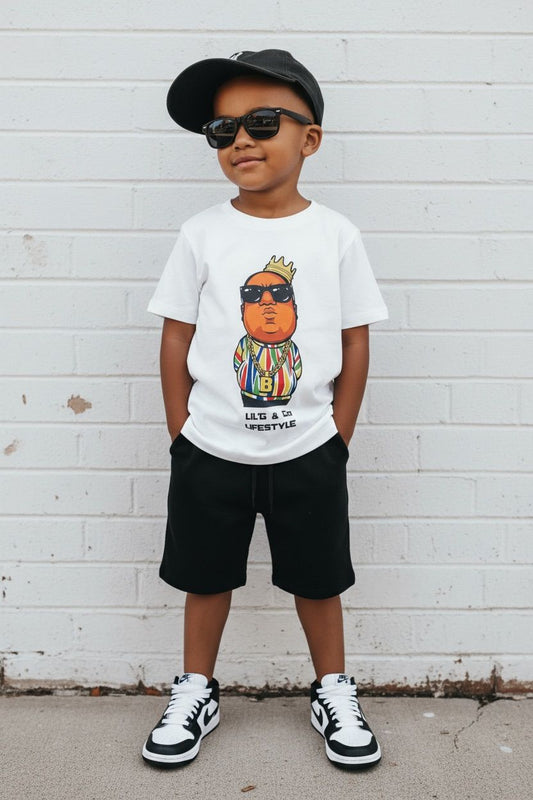 BIG POPPA - SHORT SLEEVE T-SHIRT - WHITE