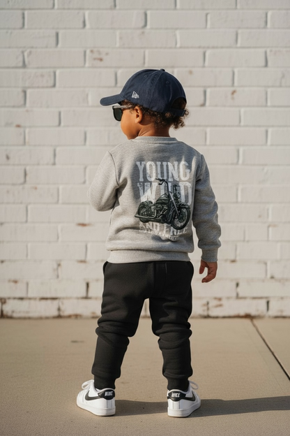 BORN TO RIDE - GREY JUMPER