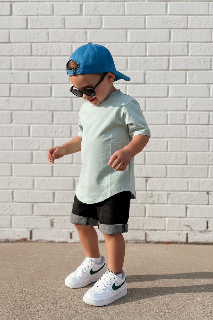 SHORT SLEEVE T-SHIRT - LIGHT SAGE - (runs small - size up)