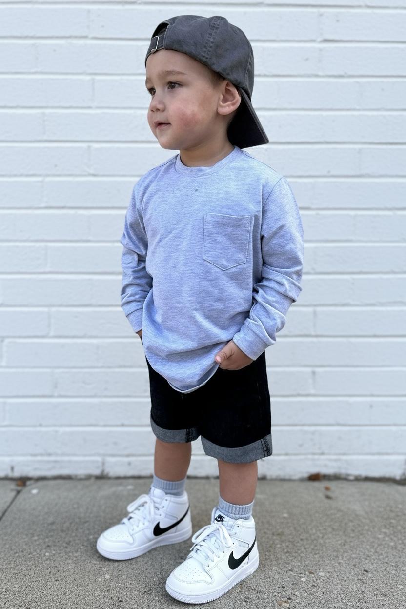 LONG SLEEVE T-SHIRT - GREY