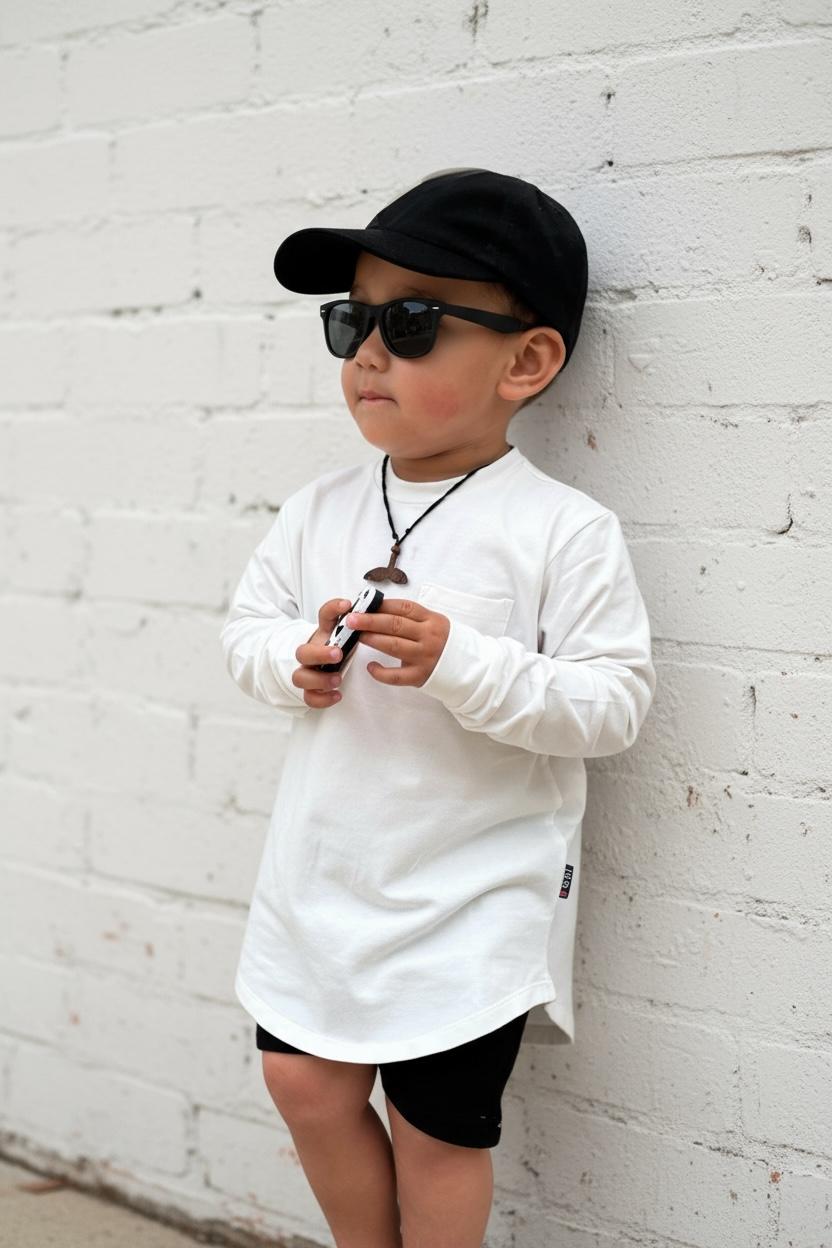 LONG SLEEVE T-SHIRT - WHITE