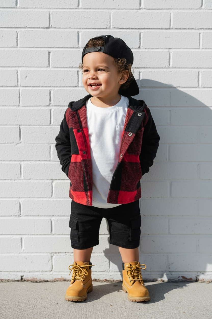 CHECKERED JACKET - RED (runs small-size up)