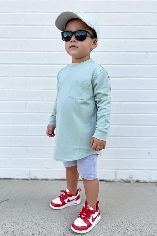 LONG SLEEVE T-SHIRT - LIGHT SAGE