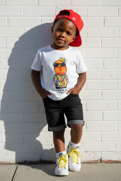 BIG POPPA SET - SHORT SLEEVE T-SHIRT + DENIM SHORTS