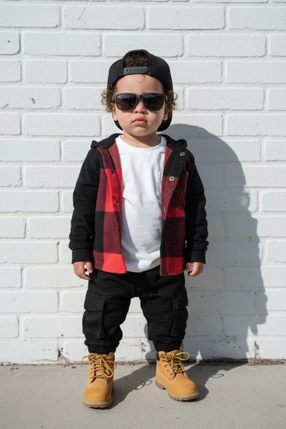 CHECKERED JACKET - RED (runs small-size up)