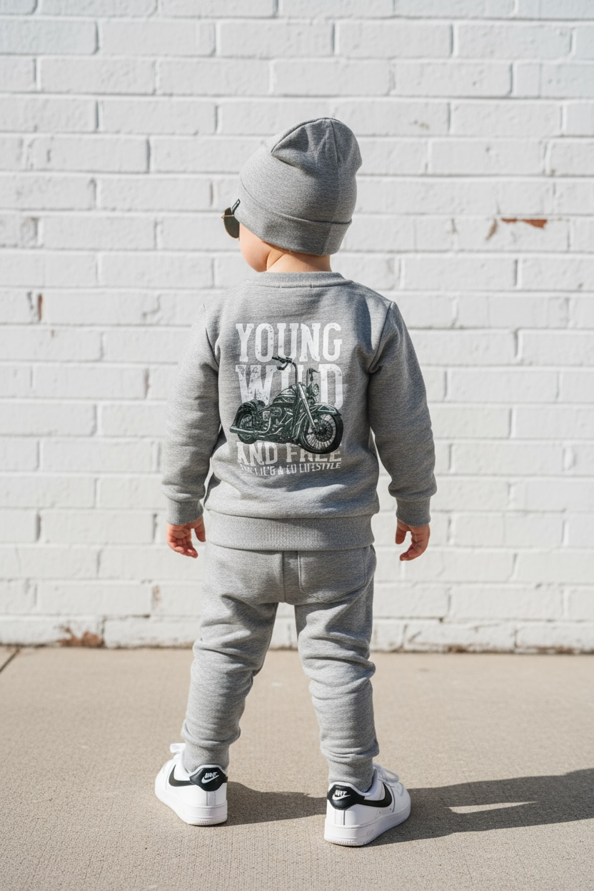 BORN TO RIDE - GREY JUMPER