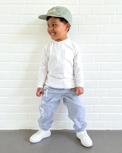 Long Sleeve Tee + Track Pant Set - Grey