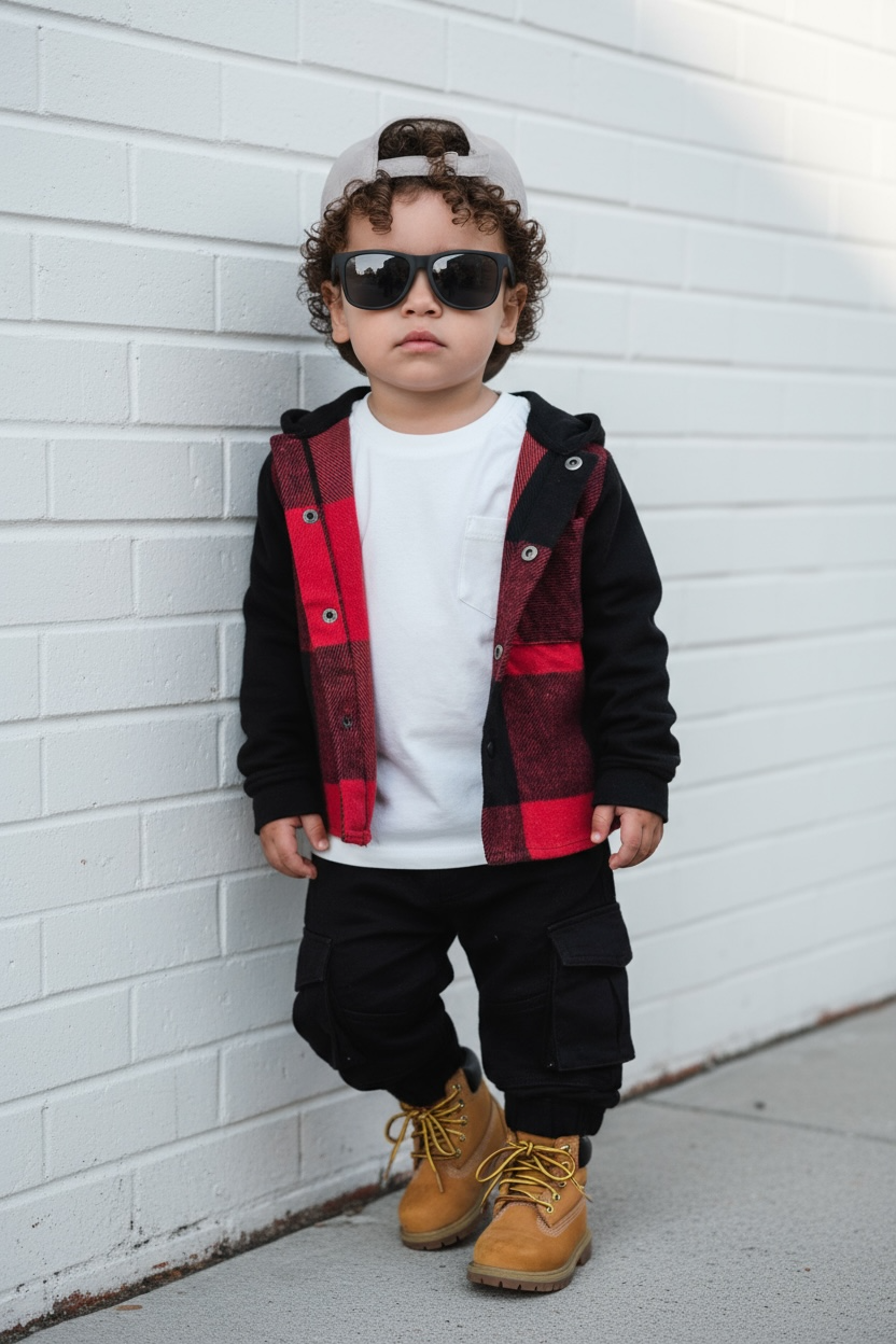 CHECKERED JACKET - RED (runs small-size up)