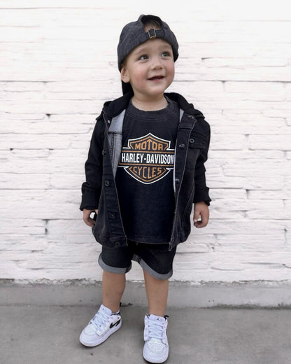 STRETCH DENIM JACKET - BLACK
