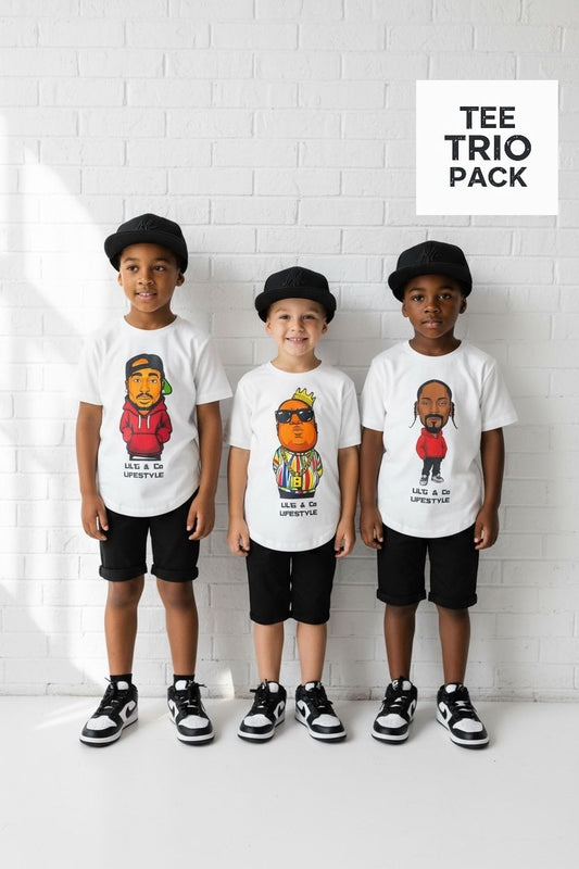 LEGENDS OF HIP HOP  T SHIRTS - 3 PACK