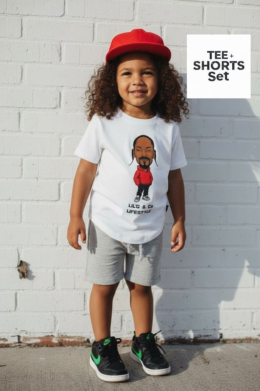 D O Double G -  SET - SHORT SLEEVE T-SHIRT + SHORTS