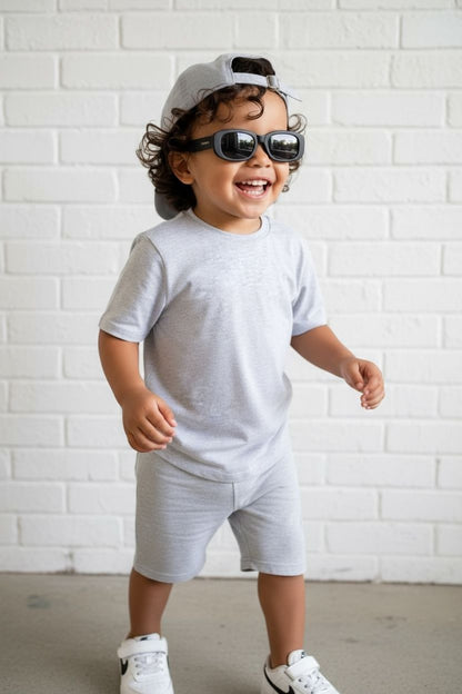 CLOUD GREY SET - TEE + SHORTS
