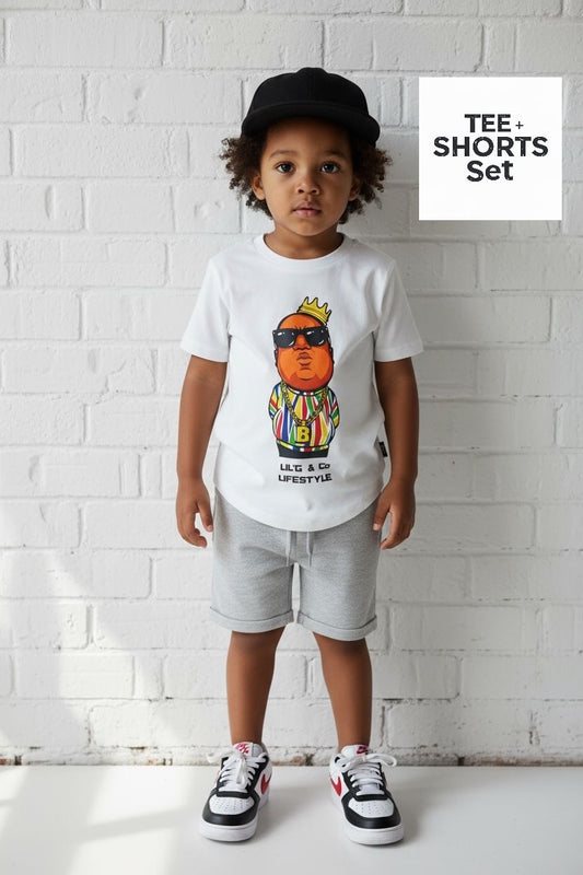 BIG POPPA SET - SHORT SLEEVE T-SHIRT + SHORTS