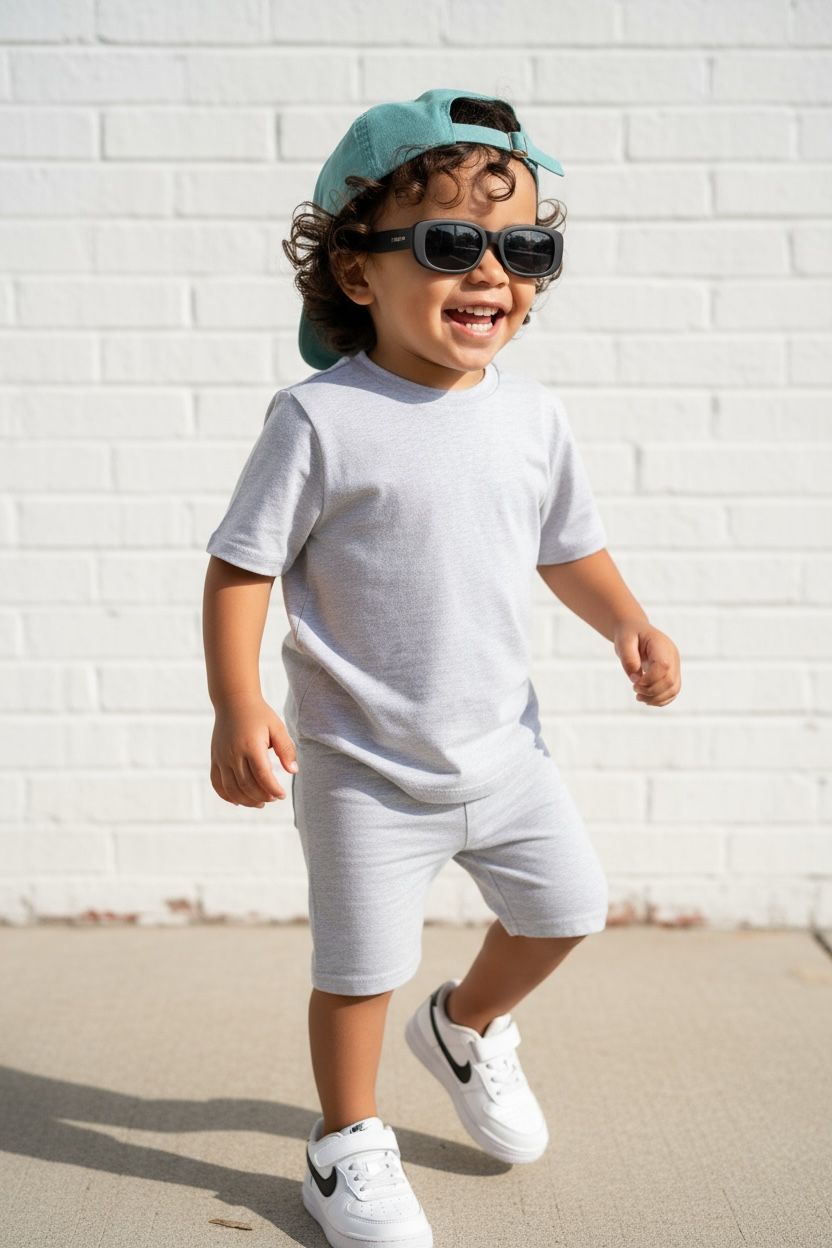 CLOUD GREY SET - TEE + SHORTS