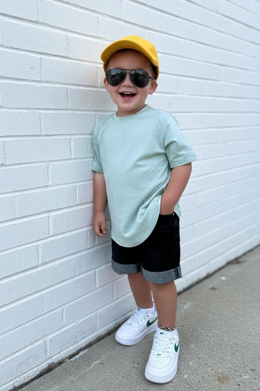 SHORT SLEEVE T-SHIRT - LIGHT SAGE - (runs small - size up)